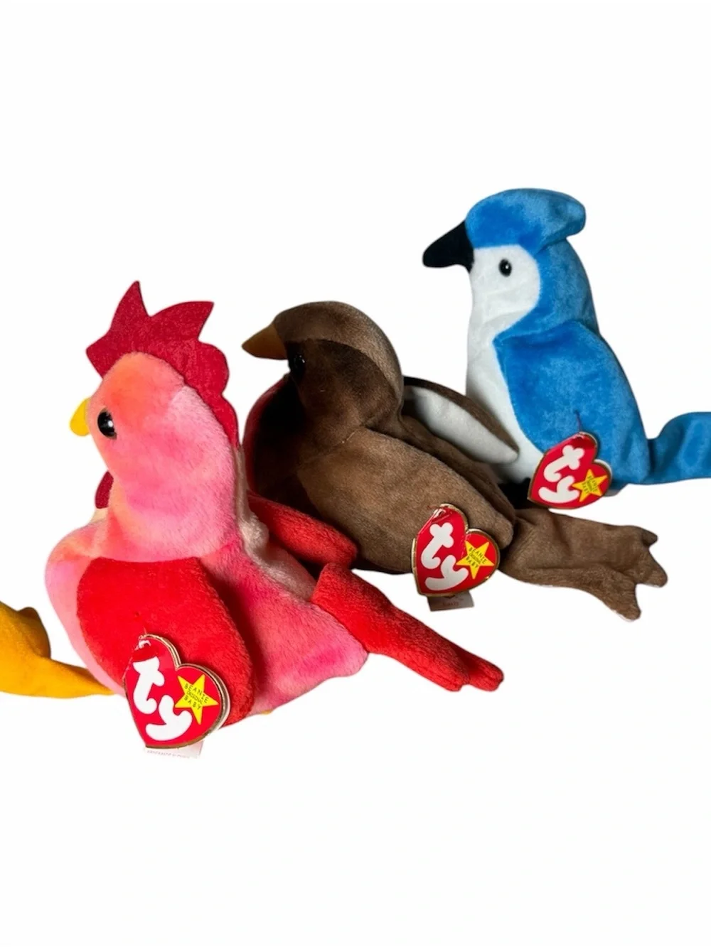TY Beanie Babies Vintage Lot of 3 Rocket,Early, Strut w/ Tags